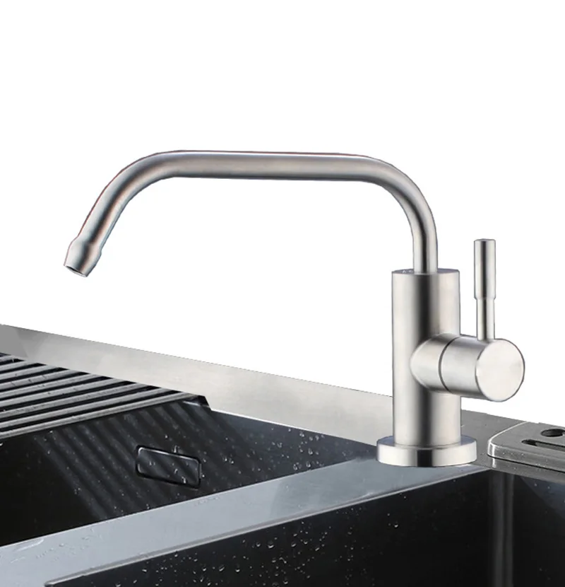 Stainless Steel Kitchen Water Purifier Single Cold Rotatable Direct Drinking Water Tap Reverse Osmosis Water Filter Sink Faucet