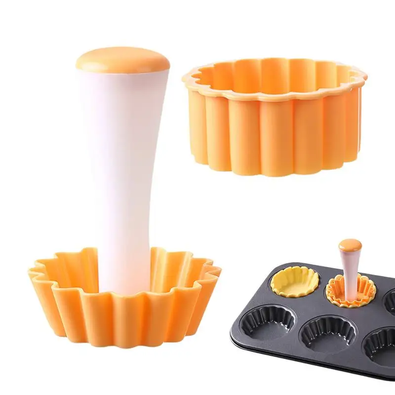 Tart Tamper Set Fruit Pie Maker Non Stick Food Safe Reusable Removable Cake Pastry Baking Tool For Egg Tart Making