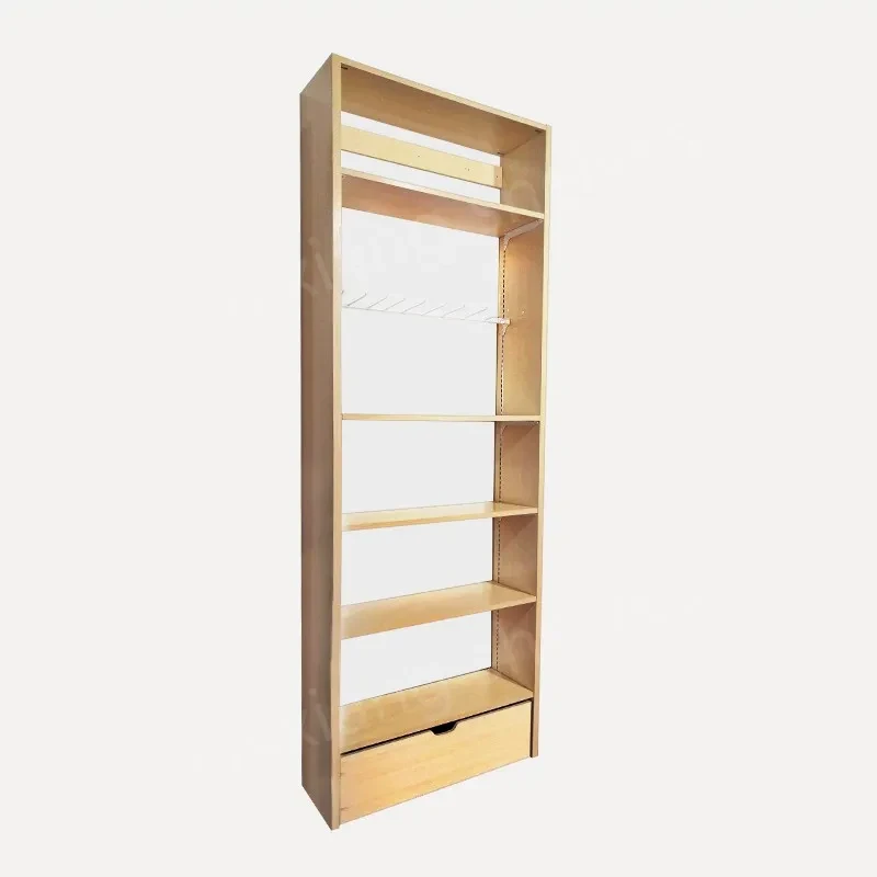 custom.Single-sided Wood Shelves Quick Installation Pillow Cup Daily Necessities Display Rack Backless Supermarket