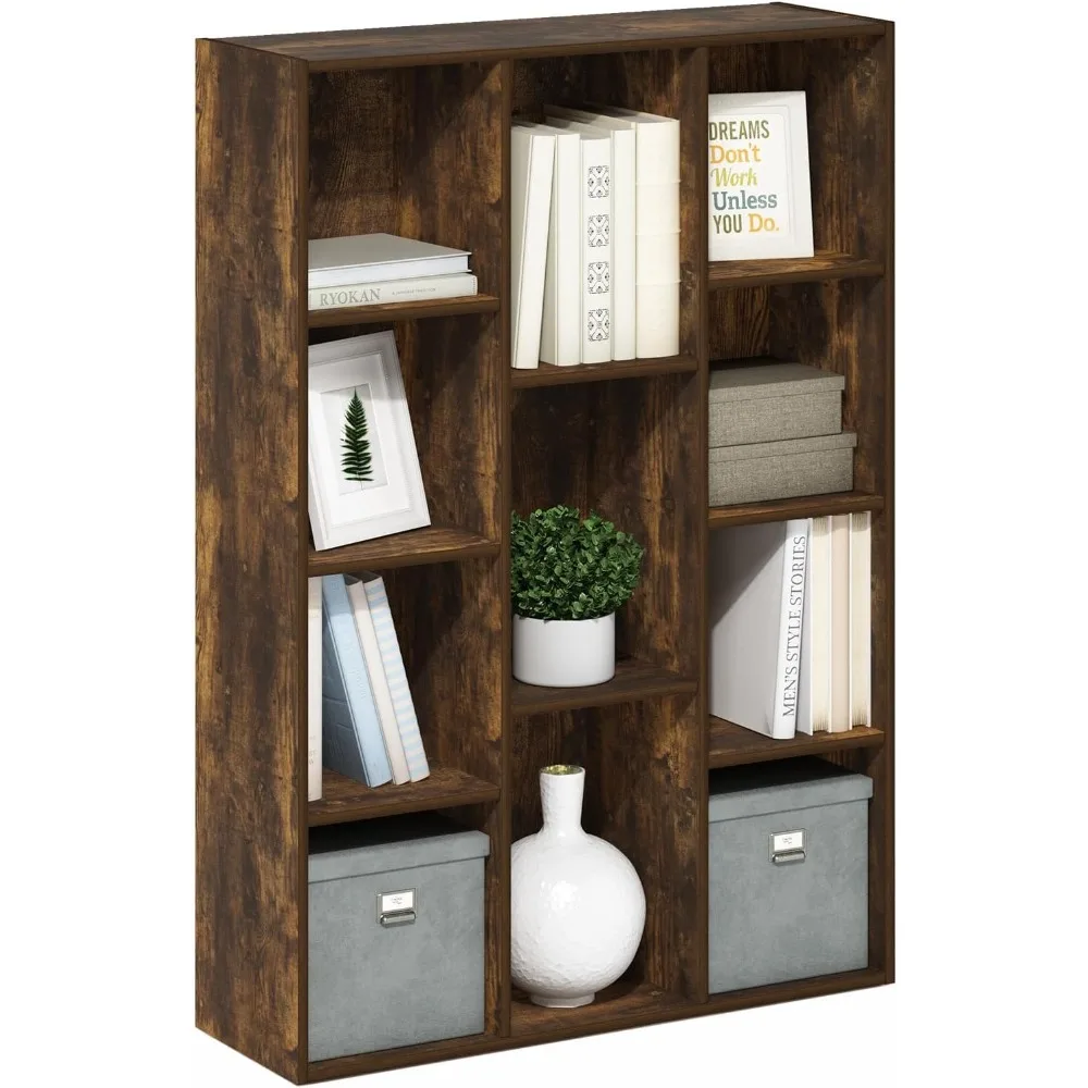 #Reversible 11-Cube Bookcase Shelf Storage Organizer for Living Room Bedroom Office