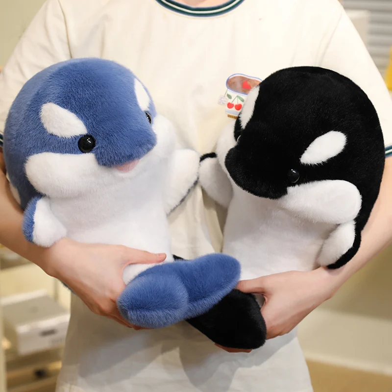 35/50 cm Kawaii Killerwal Plüsch Spielzeug Gefüllte Orcinus Orca Fisch Puppe Niedlichen Hai Cartoon Weichen Schlaf Kissen kinder Mädchen Baby Geschenk