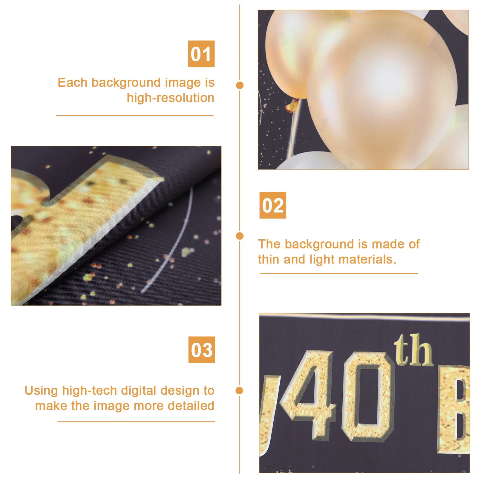 

Birthday Party Banner Decorative Wall Hanging Background Durable Flag Photo Prop Party Supplies Background Decorative Banner