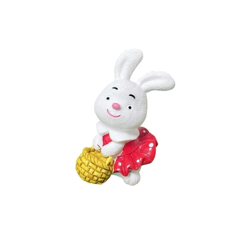 Rabbit Figurines Rabbit Statue Cake Decorations for Table top Car Display Q5WC