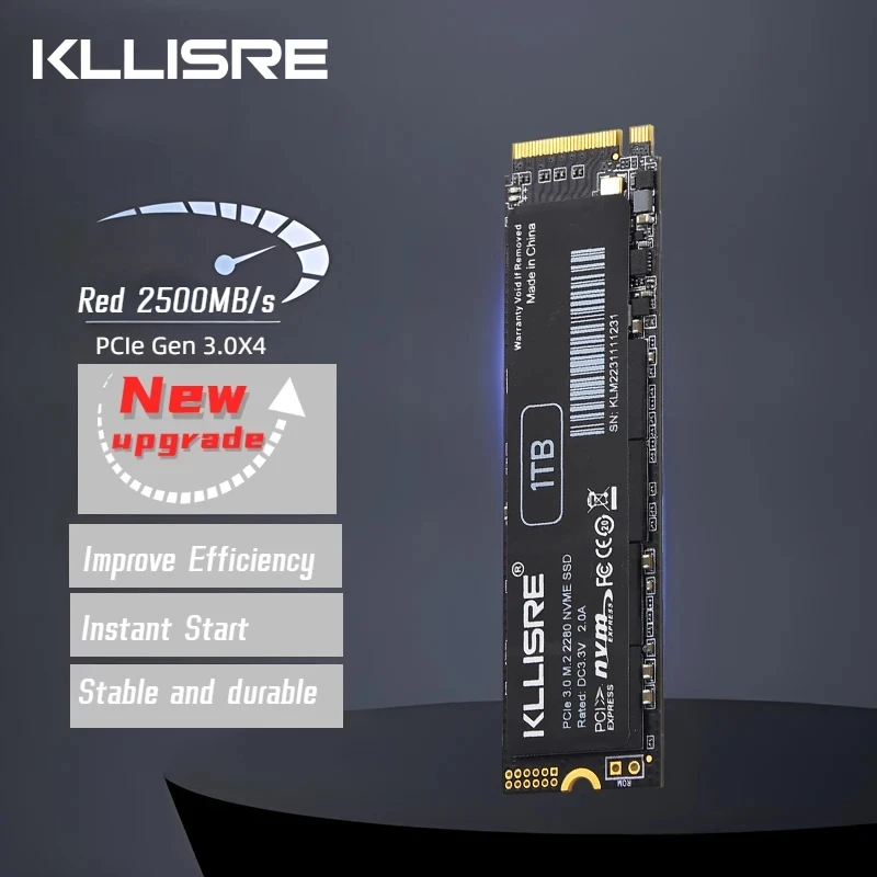 Kllisre SSD M2 512GB 1TB NVME SSD M.2 2280 PCIe disco rigido a stato solido per Laptop e Desktop