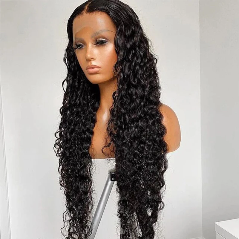 Bezklejowa 180Density 26Inch Long Soft Natural Black Kinky Curly Lace Front Wig For Black Women With Baby Hair Preplucked Daily