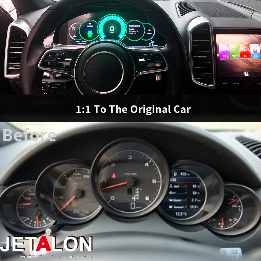 12.3''Linux New Digital Cluster upgrade Instrument Panel For Porsche cayenne 2011-2017 Car LCD Virtual Cockpit Speedmeter Screen