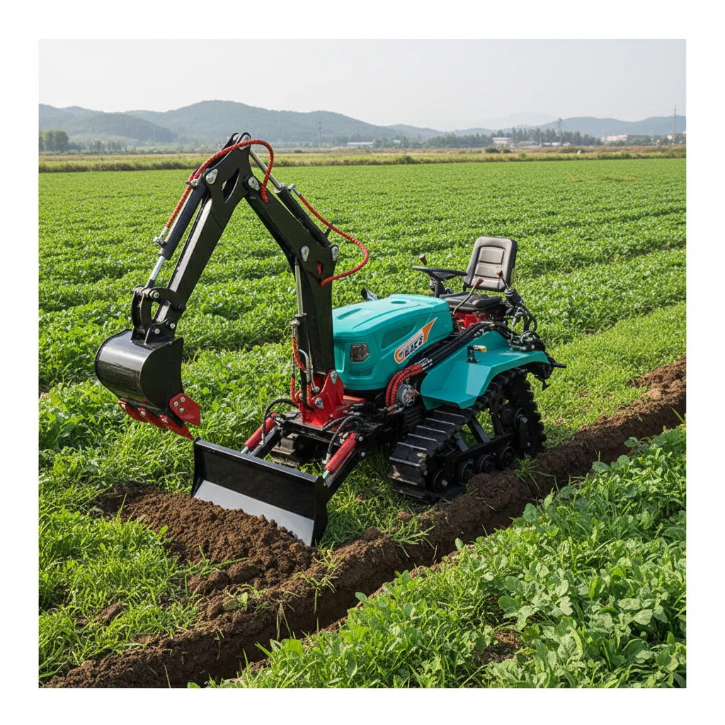 

Multifunctional Crawler Tractor 30HP 45HP Agricultural Farm Machinery Rubber Track Rotary Tiller Weeder Plowing Machine