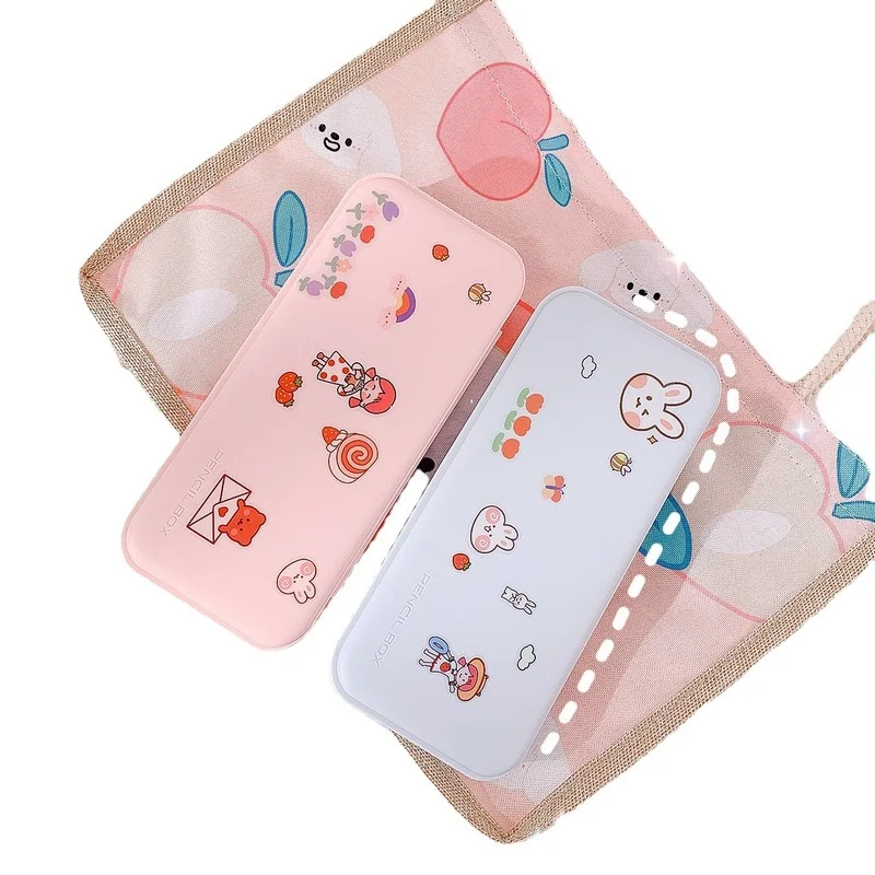 Macaron Color Frosted big Pencil Box Kawaii Pencilcase School Pen Case Supplies School Box Pencils Pouch Stationery