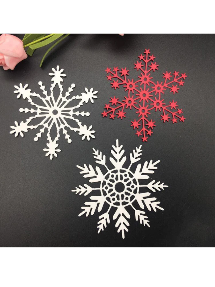 Snowflake Metal Cutting Dies Stencil Scrapbooking Diy Album Stamp Paper Card Embossing Decor Craft Knife Mould