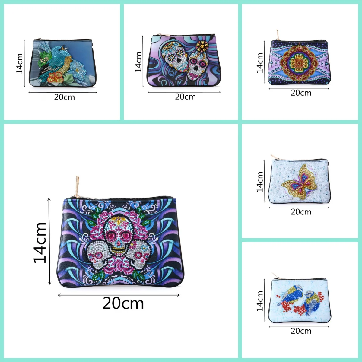 1 Piece Diamond Painted kit Messenger bag, animal Pattern PU leather Material, Suitable for going out and Playing, Traveling and