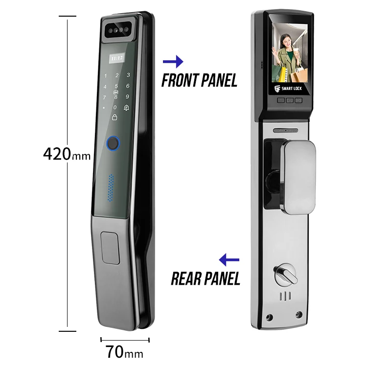 Handaily Digital Security Fingerprint lock Face Recognition Smart Door Lock Wishome APP keyless door lock