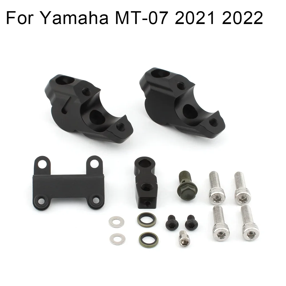 MT07 Motorcycle Handlebar Riser Mount Clamp Handle Bar Fit For Yamaha MT-07 MT 07 2021 2022
