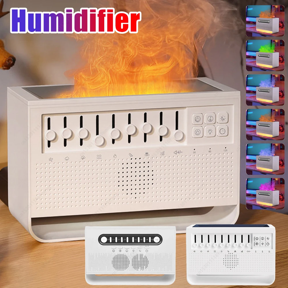 آلة صوت الضوضاء البيضاء موزع الزيوت العطرية مع مكبر صوت BT وموزع رائحة الضوء الليلي للبالغين أثناء النوم والتأمل