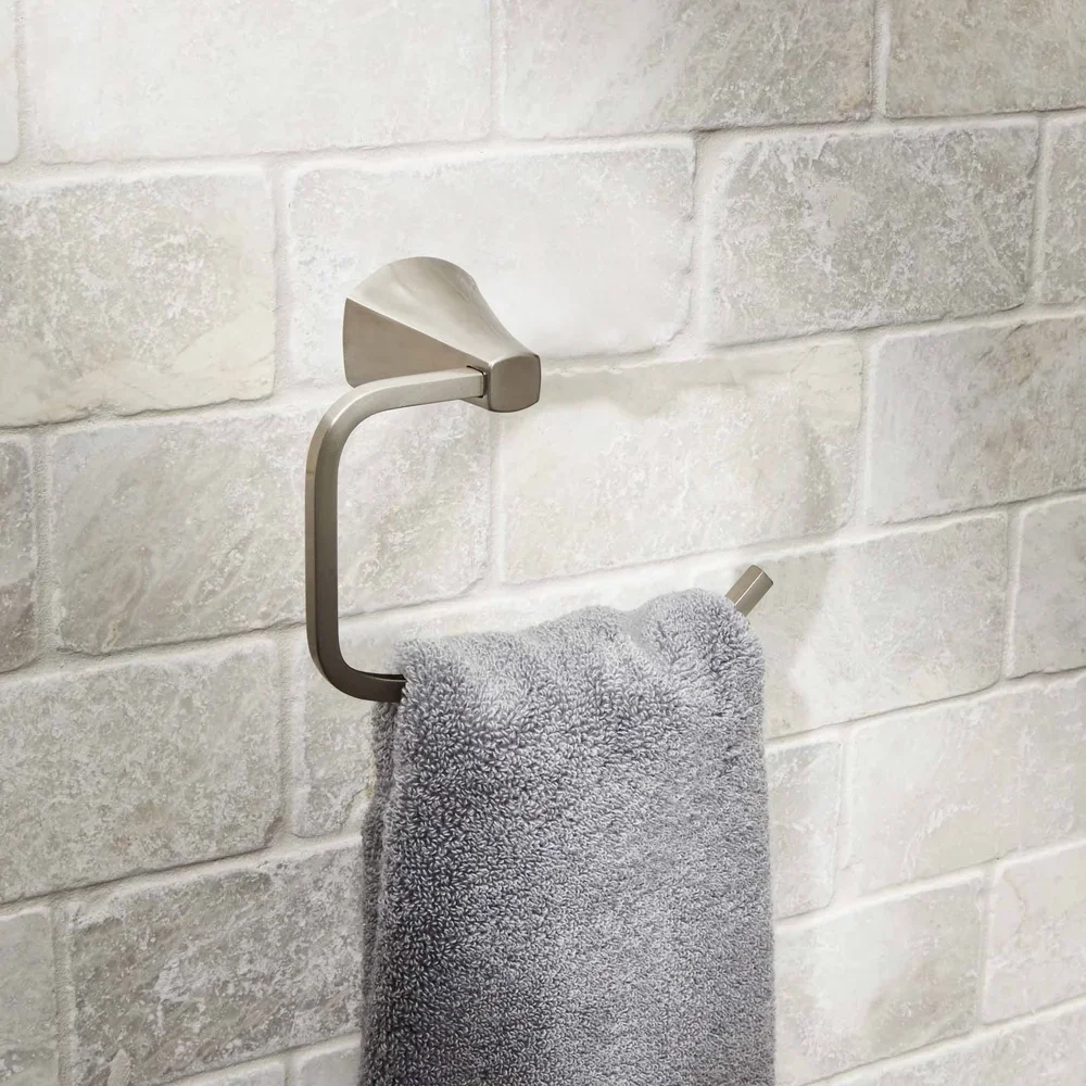 حامل ورق المرحاض مثبت على الحائط، تصميم بسيط مضيئة، لمسة نهائية من النيكل الساتان، أجهزة ملحقات الحمام المعاصرة، متضمنة بسهولة