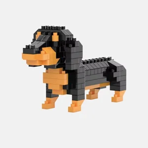 Children's Puzzle Building Animal Series Pet Dog Toy DIY Assembly Education Micro Particle Set Furniture Ornaments Birthday Gift