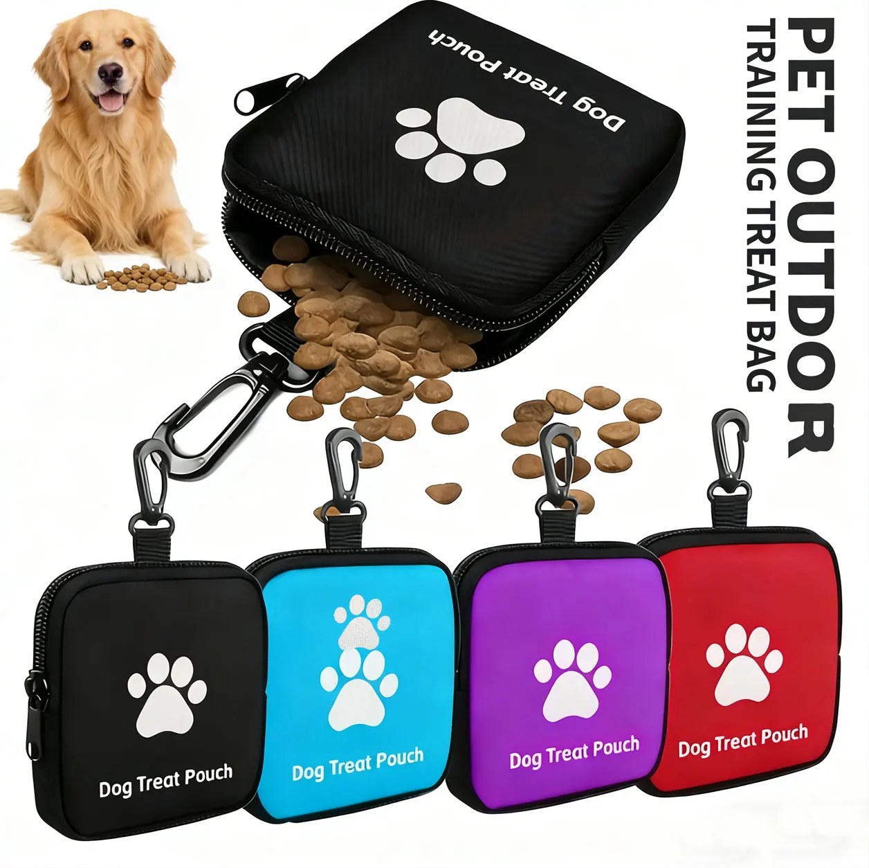 Portable Pet Treat Bag Outdoor Training Food Pocket Multifunctional Dog Reward Bags Suitable For Pet Travel Or Outdoor Training