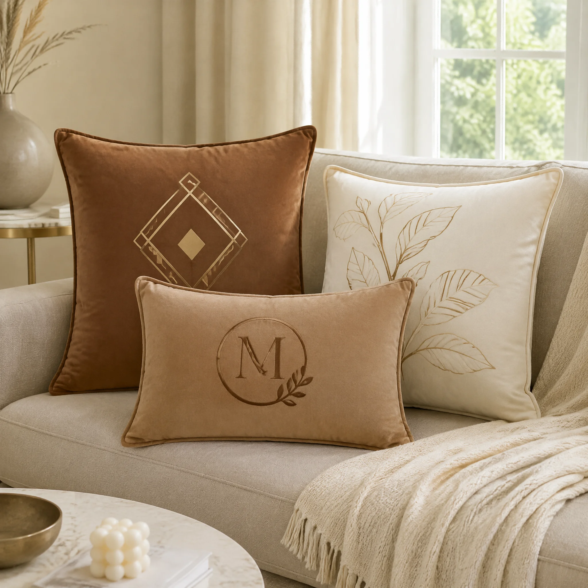 Luxury Personalized Dutch Velvet Pillow Cover Custom Photo Name Design Soft Cushion Cover Elegant Home Decor Gift