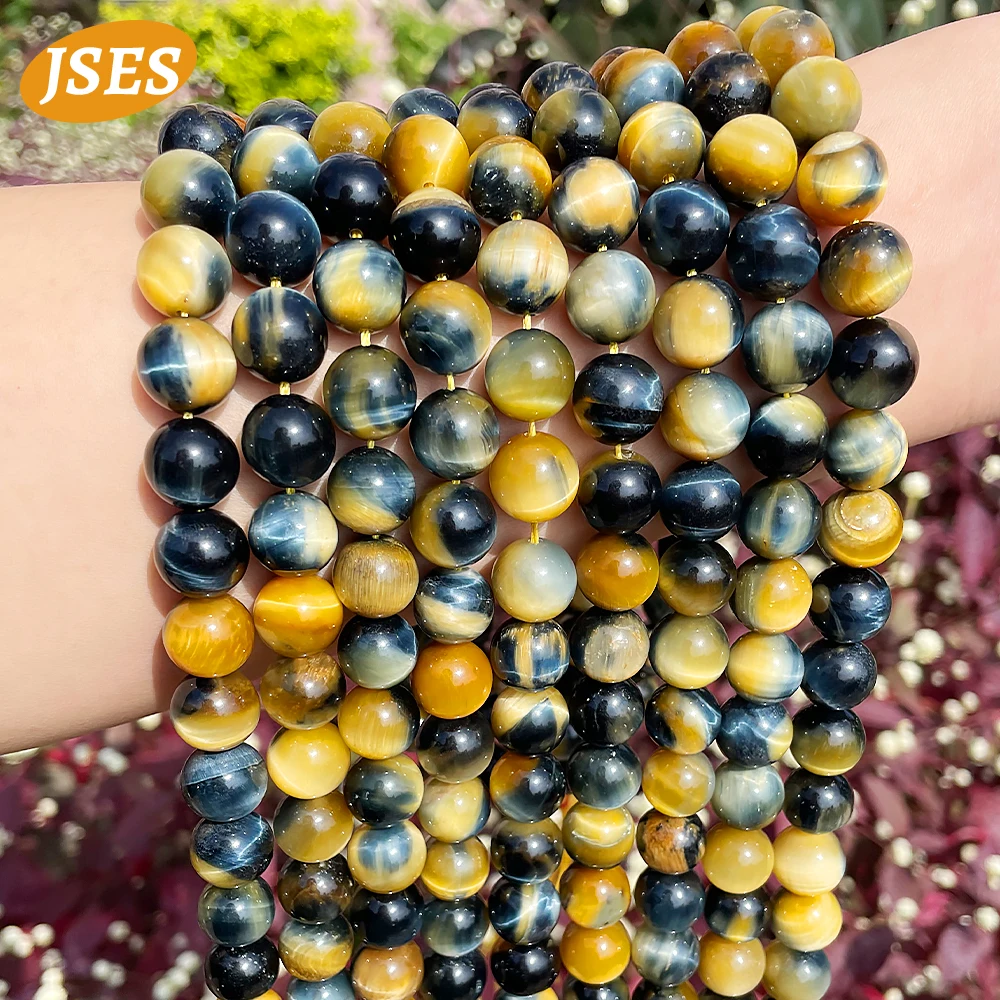 AA Natural Dream Tiger Eye Golden Blue Tiger Eye Beads do tworzenia biżuterii Bransoletki Akcesoria do majsterkowania i hurtownia prezentów DIY