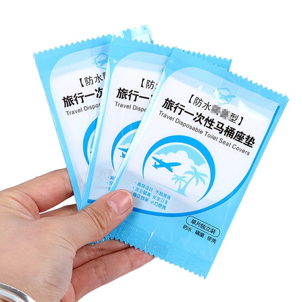 

50Pcs Toilet Seat Cover Individually Packed Disposable Toilet Cushion Antibacterial Waterproof Universal for Adults and Children