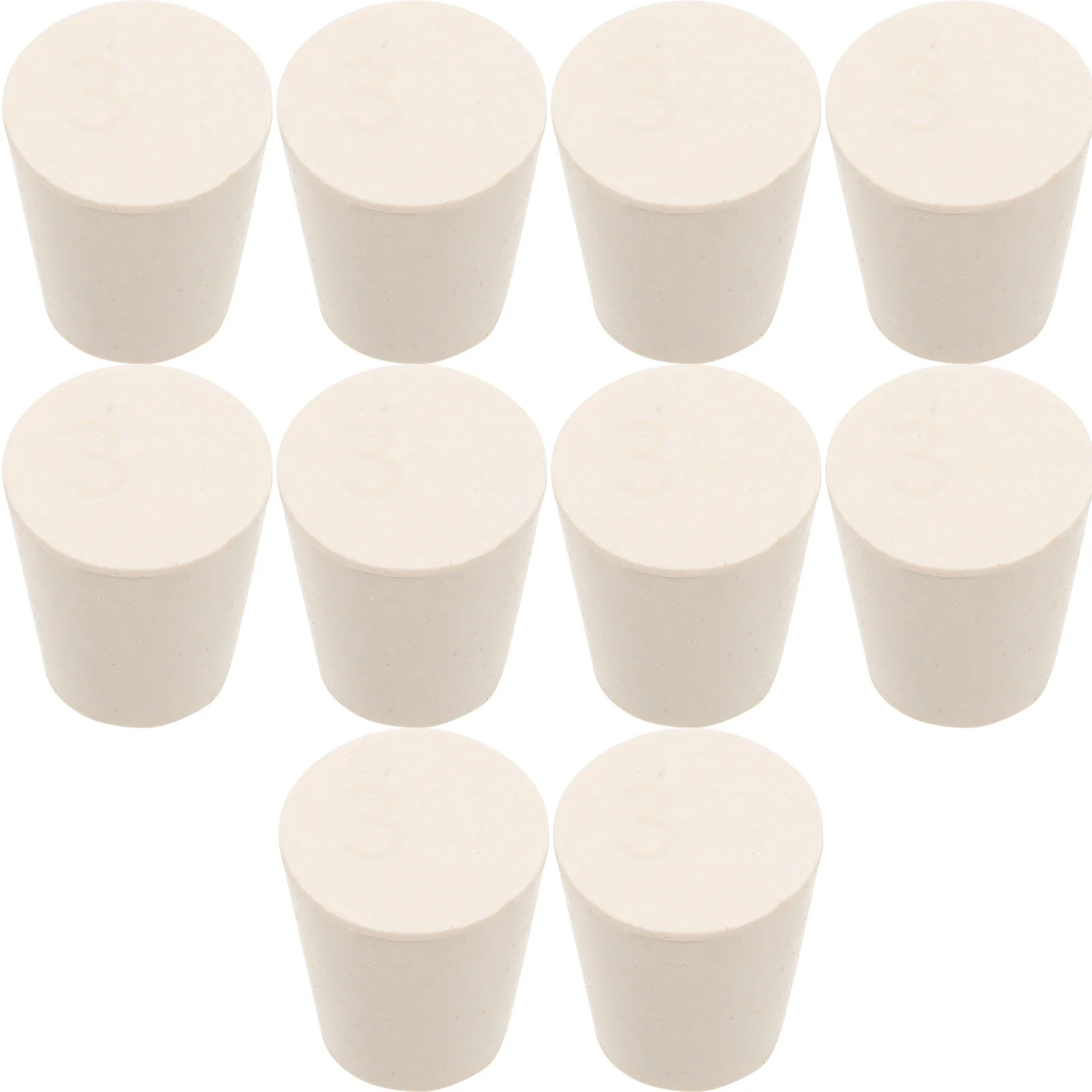

10pcs Rubber Stopper Lab Plug Tapered Hole Bung For Test Tube Flask Bottle Sealing Water Leakage Prevention Rv Water Heater