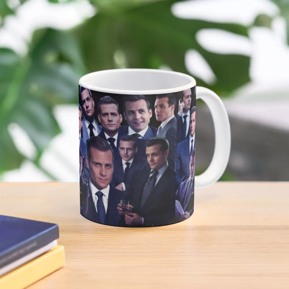 Harvey Specter Suits Collage Tribute Des  Mug Picture Coffee Drinkware Simple Handle Round Cup Photo Gifts Image Design Tea