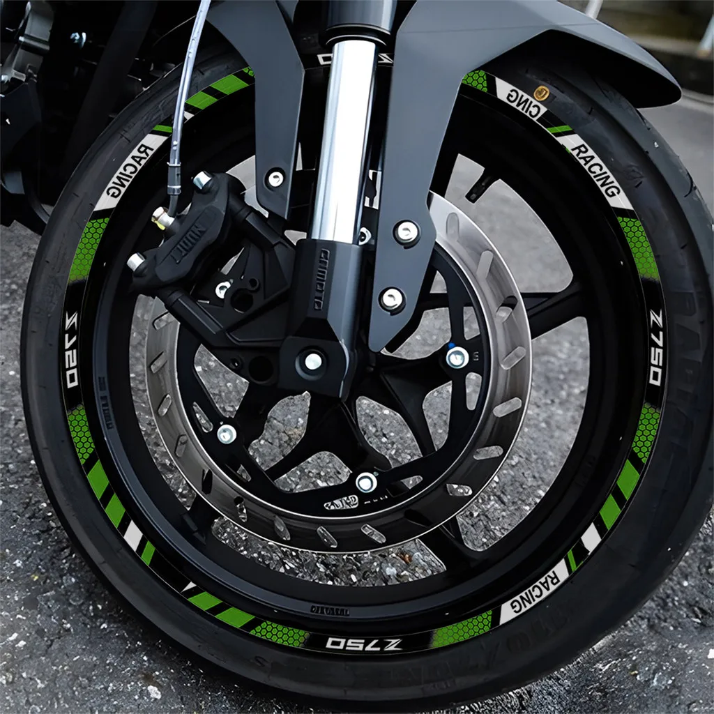 For KAWASAKI Kawasaki Z750 Z 750 Motorcycle Wheel Hub Stickers Reflective Rim Stripe Tape Racing Moto Bike Decals Accessories