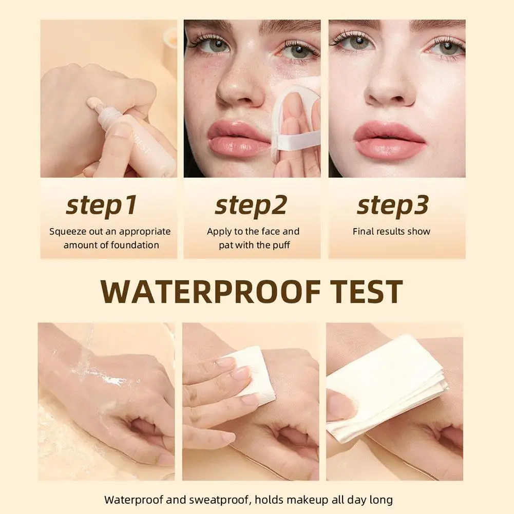 Face Base Foundation Cream Primer Hydrating Waterproof Liquid Concealer Full Coverage Lasting Invisible Pore Face Makeup