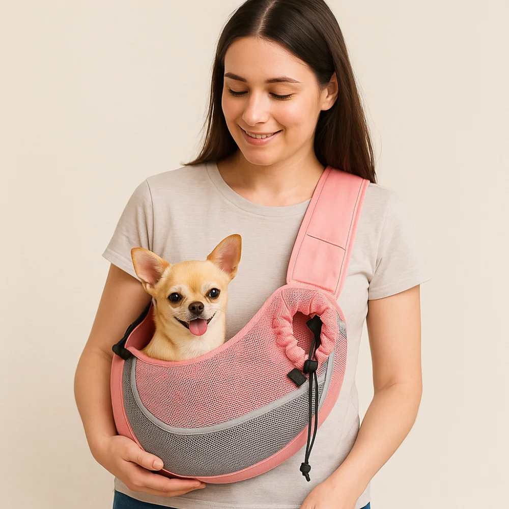 

Portable Breathable Pet Carrier Backpack Mesh Adjustable Travel Shoulder Bag Ergonomic Design Sling Carry Pack for Outgoing Pets