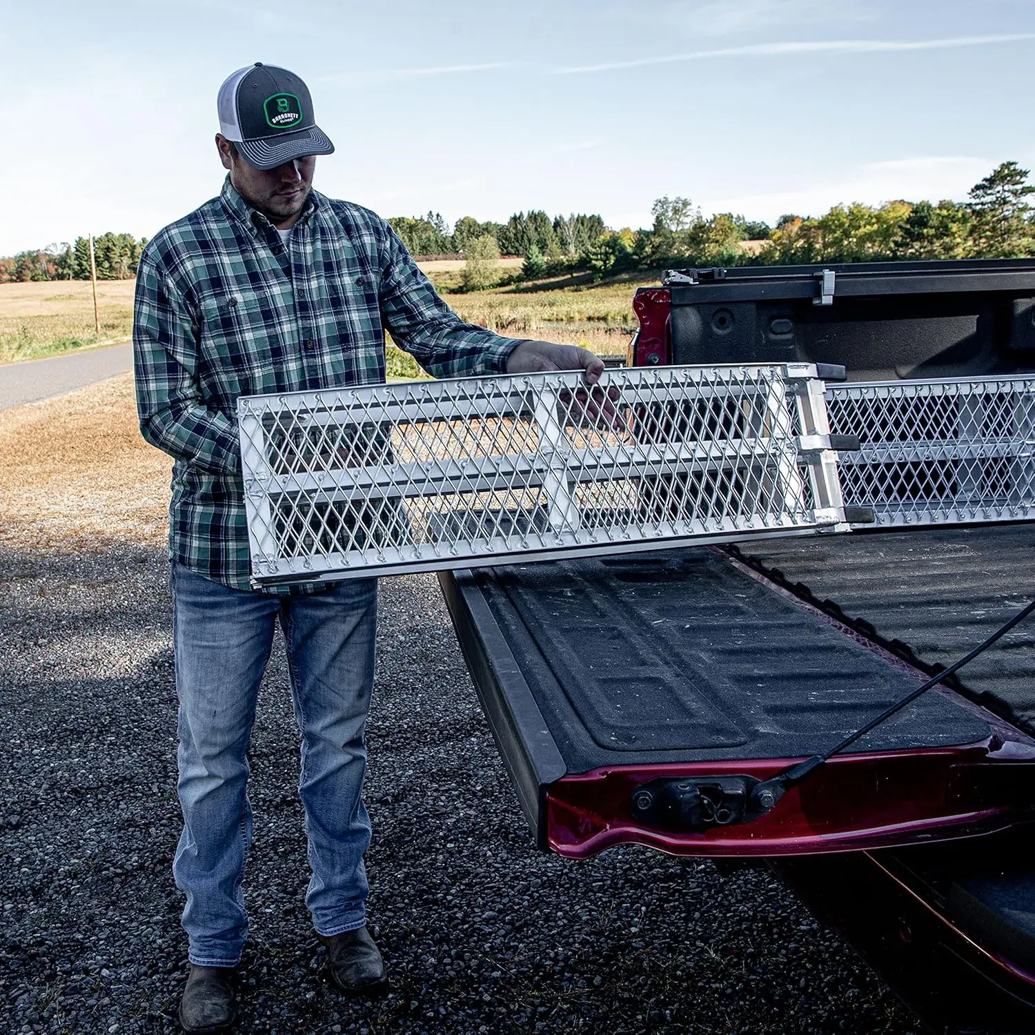 89-inch Folding Aluminum Truck, UTV/ATV, Motorcycle Loading Arch Ramps - Pair, 1500lb Capacity