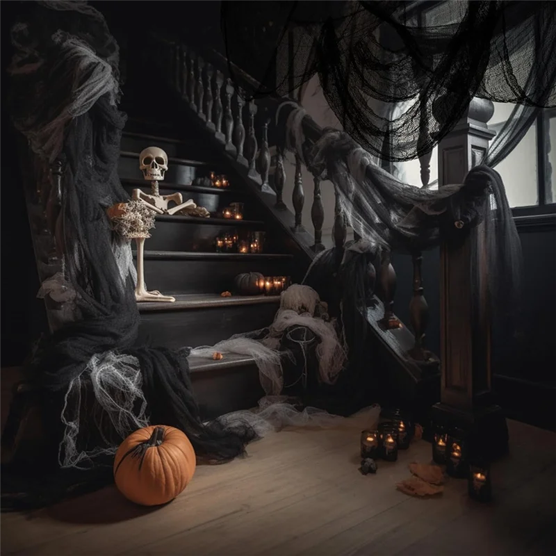 AA86 ハロウィンホラーデコレーション ハロウィンパーティーデコレーション テーブル、木、庭の門、お化け屋敷に最適