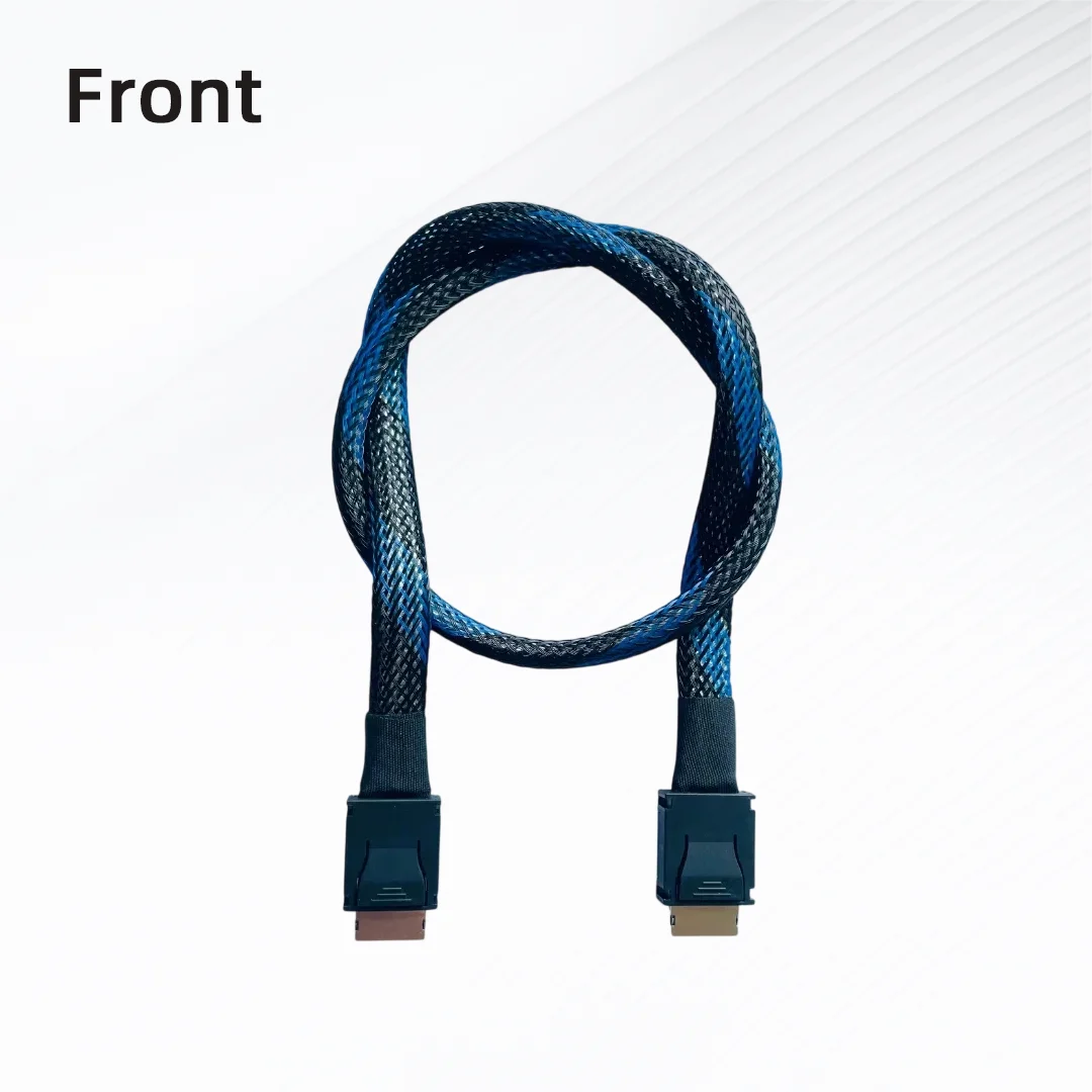 PCIE4.0 X4 Full Function SFF-8611 to SFF8611 Extension Cable Oculink 4X Silver Plated Cable PCIE 4.0 64Gbps Data Transfer