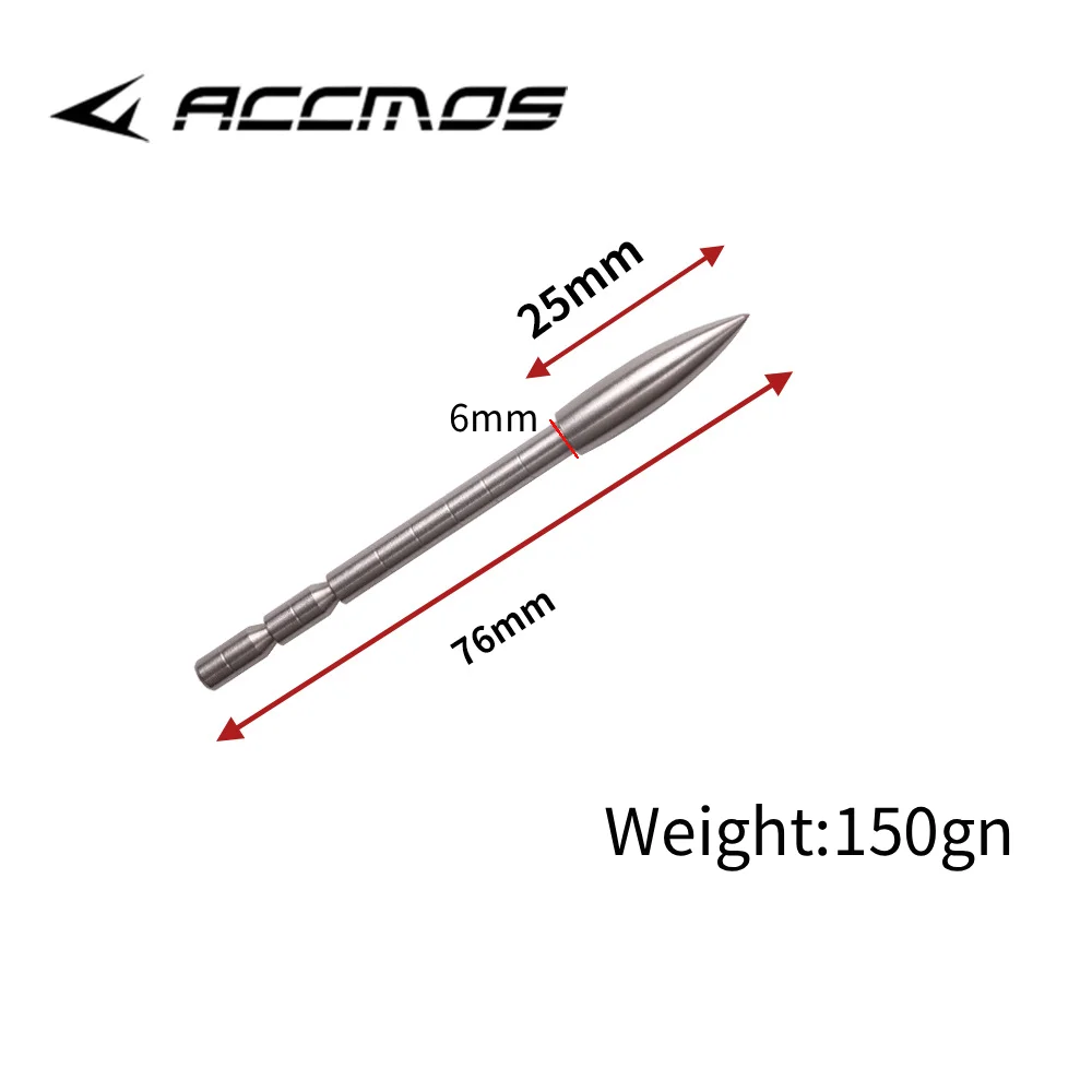 YEPENG 12pcs Pointes Flèches Bullet 80 Grain Acier - Pour Diamètre Intérieur 4.2mm Archery Hunting