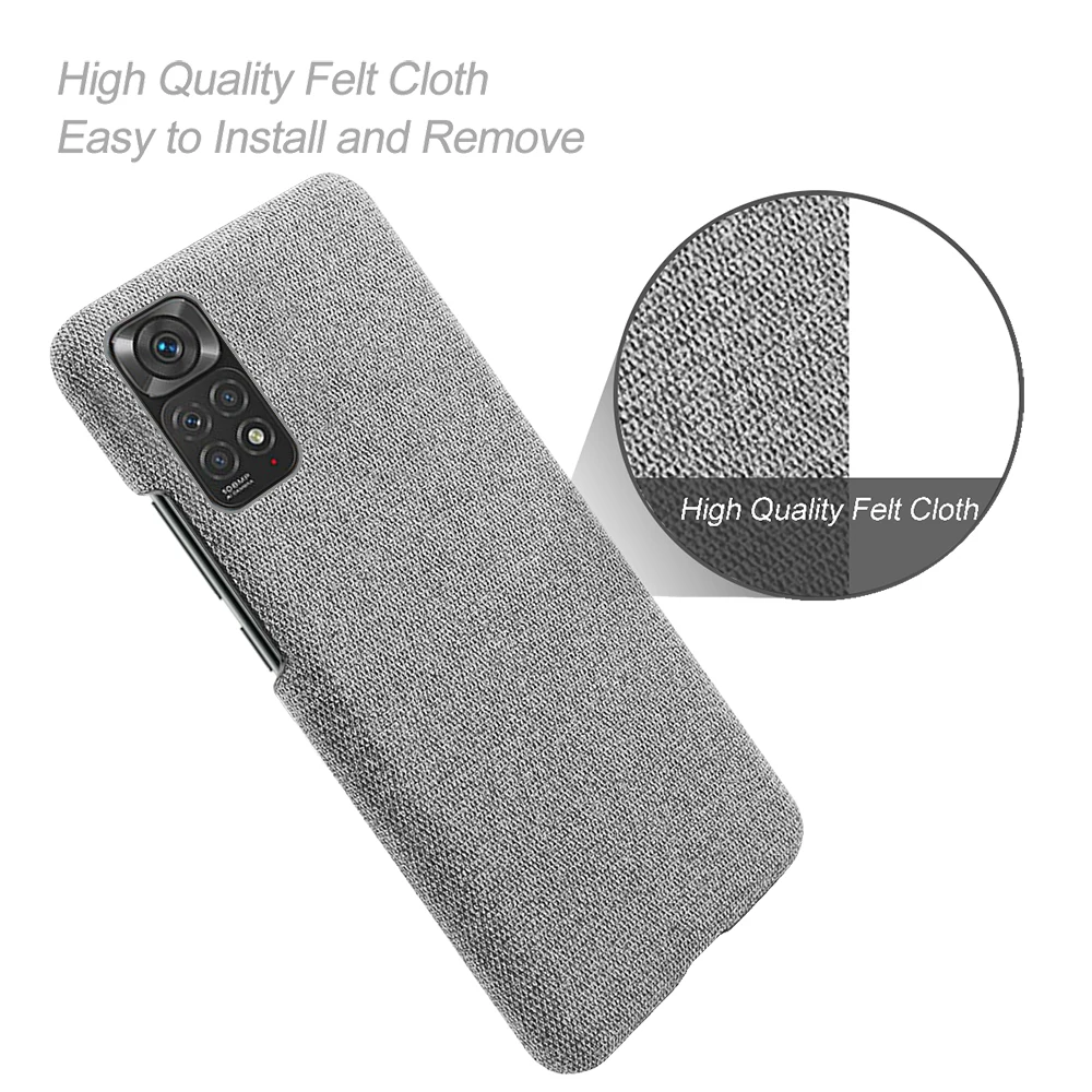 Redmi Note 11 Luxury Fabric Antiskid Cover For Xiaomi Redmi Note 11 10 9 S 11E Pro 11T 11S Cloth Case For Redmi K40 K20 Pro capa