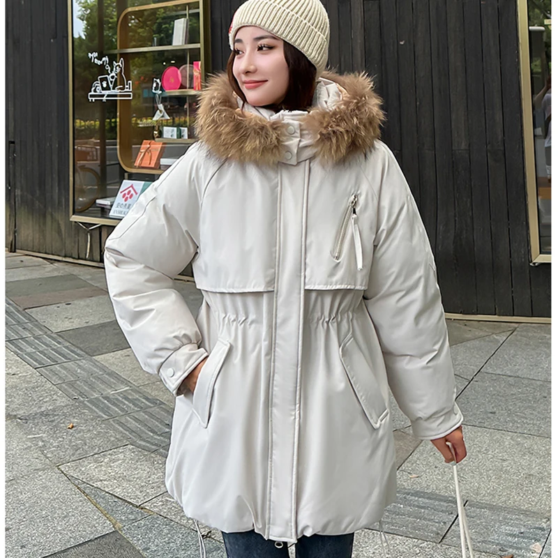 New 2023 Thicken Cotton Warm Winter Jacket Coat Women Casual Parkas Winter Clothes Hooded Outwear