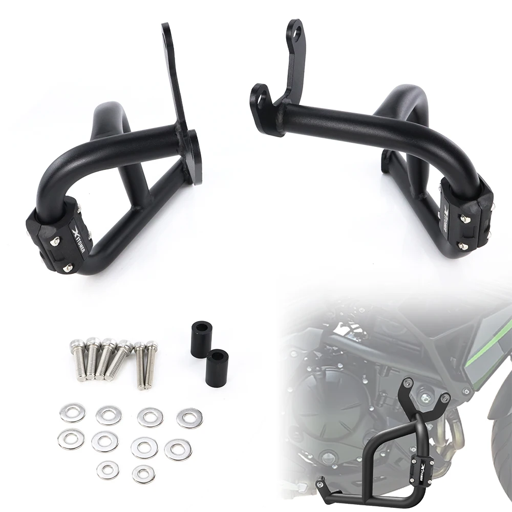 

Motorcycle Upper Crash Bars Tank Guard Bumper Fairing Protector Versys 650 2015 2016 2017 2018 2019 2020 2021- 2024 For KAWASAKI