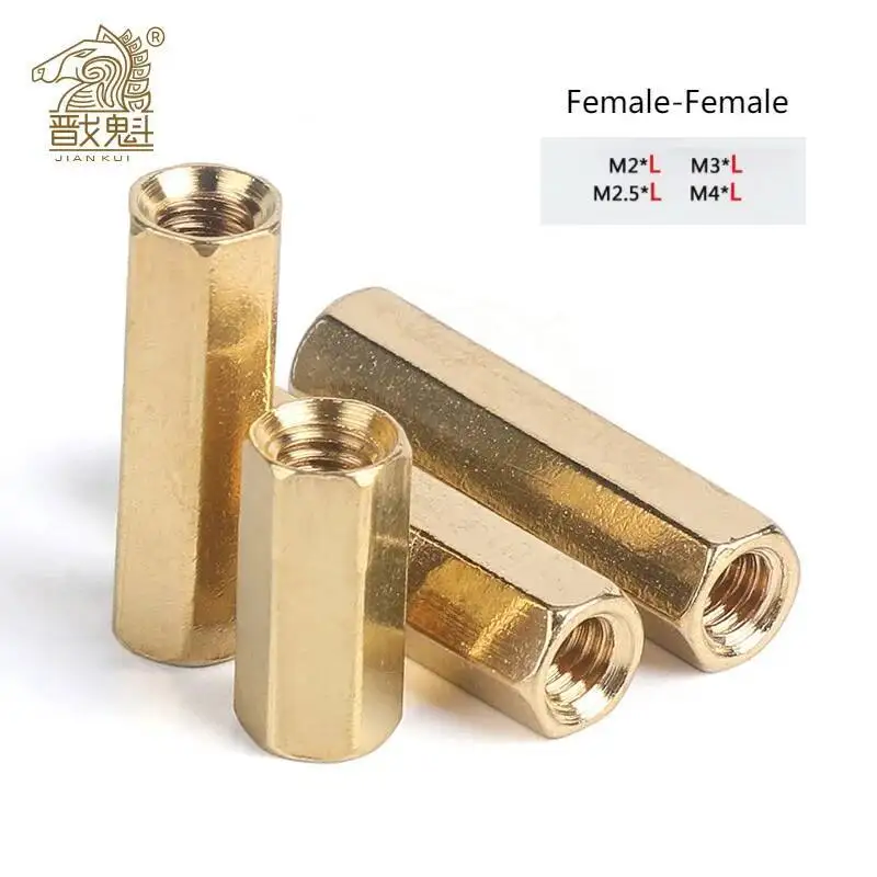 M2 M2.5 M3 M4 M5 Hexagonal Copper Standoff for PCB Circuit Boards and Computer Motherboards Threaded Support Pillars Screw Bolt