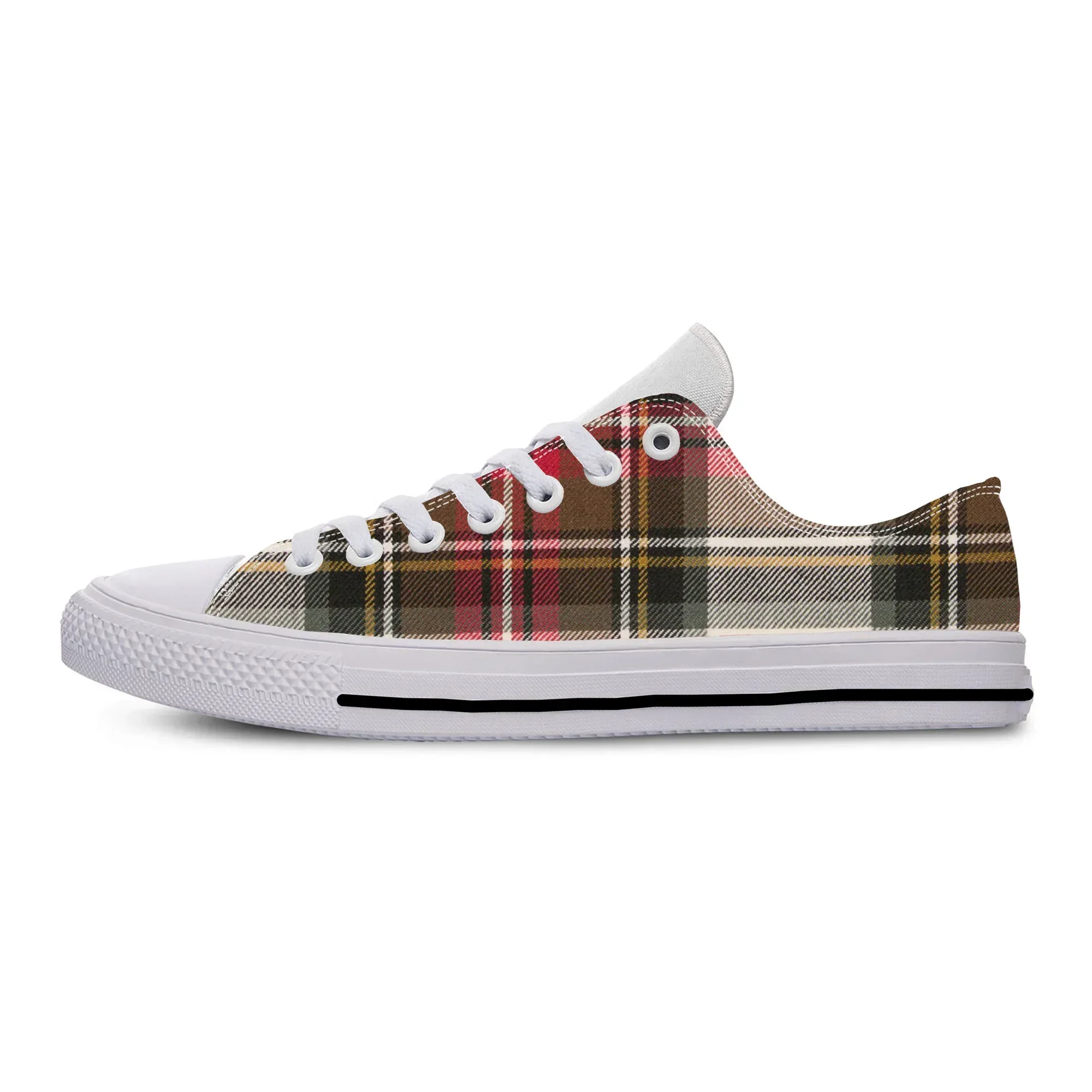 Hot Scottish Plaid Dress Stewart Tartan Clan Fashion Casual Shoes Lightweight Men Women Sneakers Low Top Breathable Board Shoes view 5