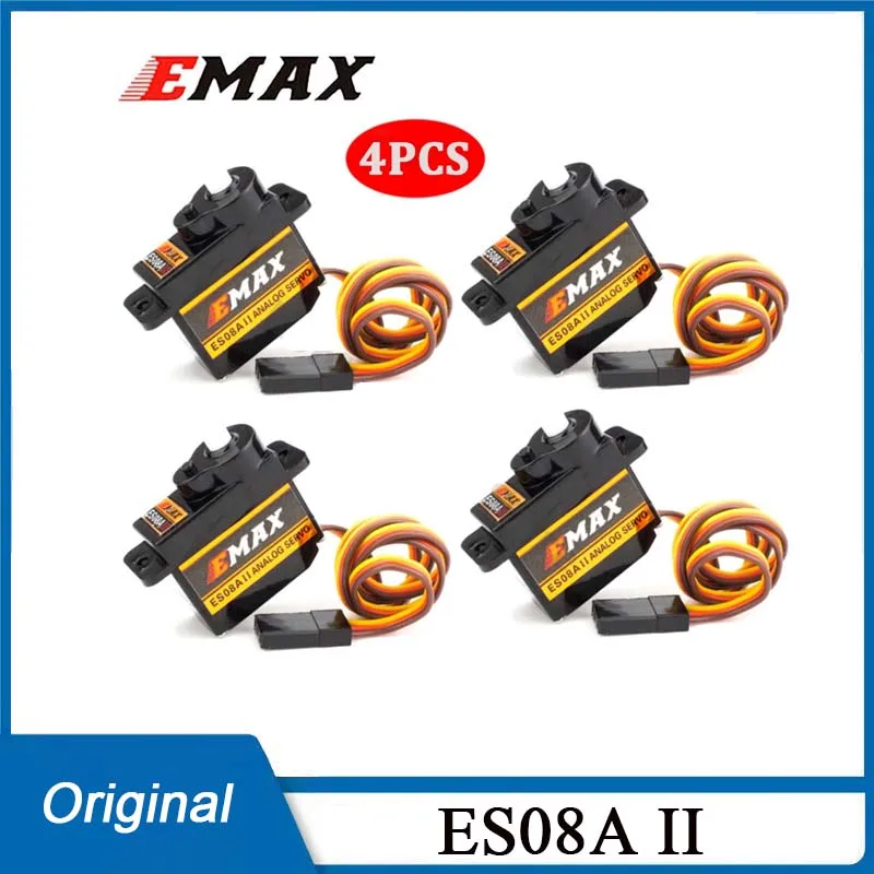 EMAX ES08A II Mini Plastic Gear Analog Servo ES08MAII Mini Metal Gear Analog Servo Low Noise PWM Servo for RC Model&Robot
