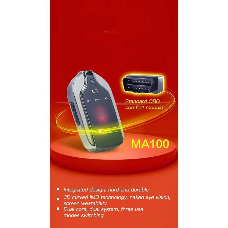Universal Modified LCD Smart Remote Key Keyless Entry Suitable for All Original Cars with One-button Start Function