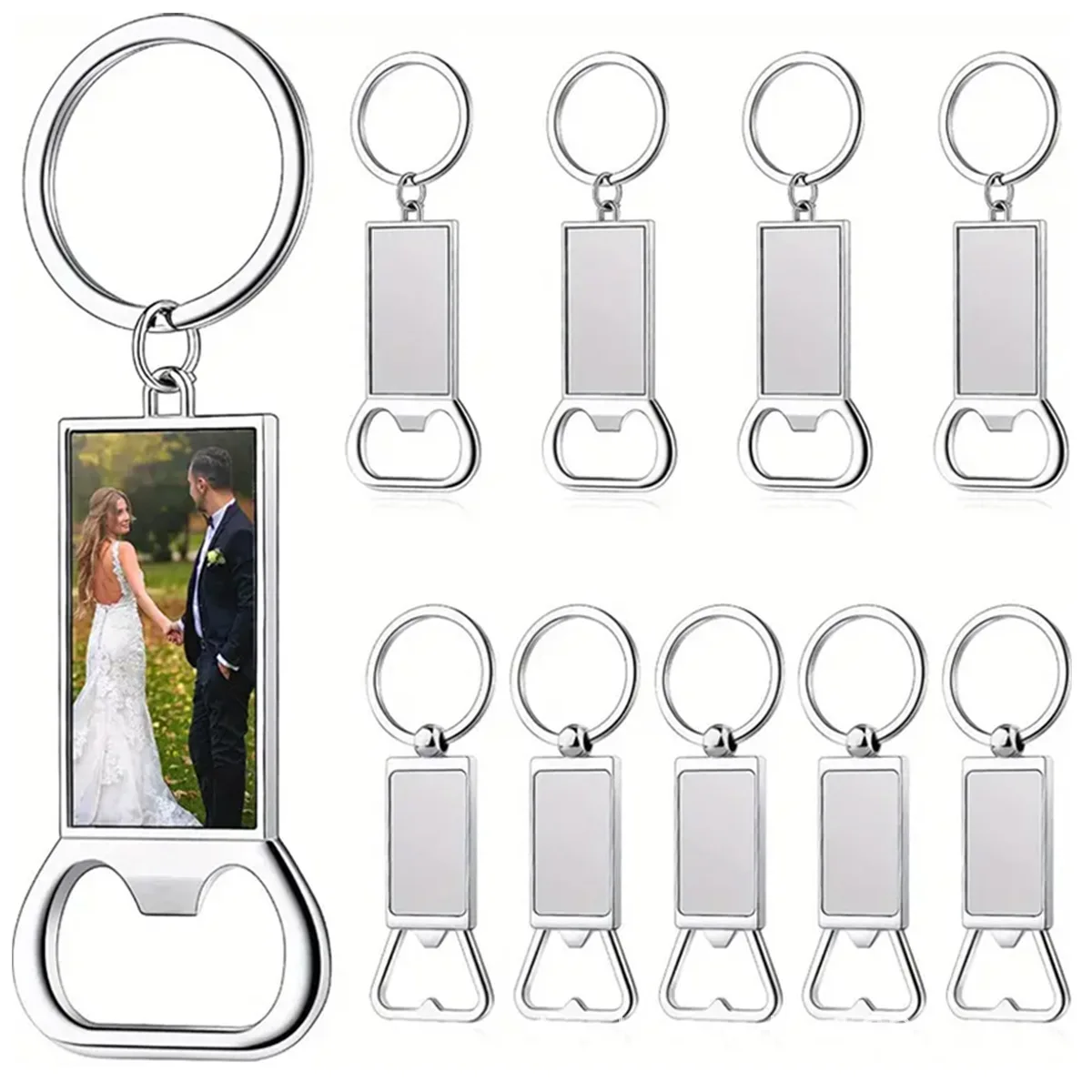 Personalised photo bottle opener keychain, custom picture keyring, custom image metal bottle opener, personalised keepsake
