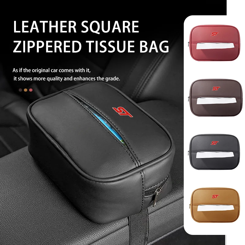 Car Tissue Box Seat Back Paper Towel Storage Bag For Ford Escape Expedition Taurus Ecosport C-MAX Galaxy ST