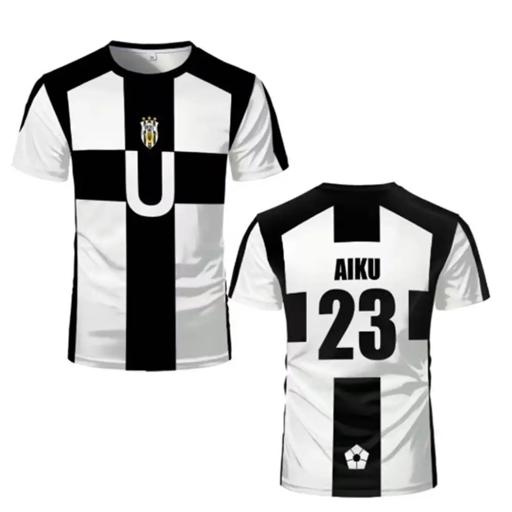 أنيمي الأزرق قفل 3D الطباعة كرة القدم الموحدة # 13 مجموعة بارو التنكرية يوبرز لكرة القدم جيرسي # 23 أزياء أيكو التأثيرية # 2 قميص لورينزو