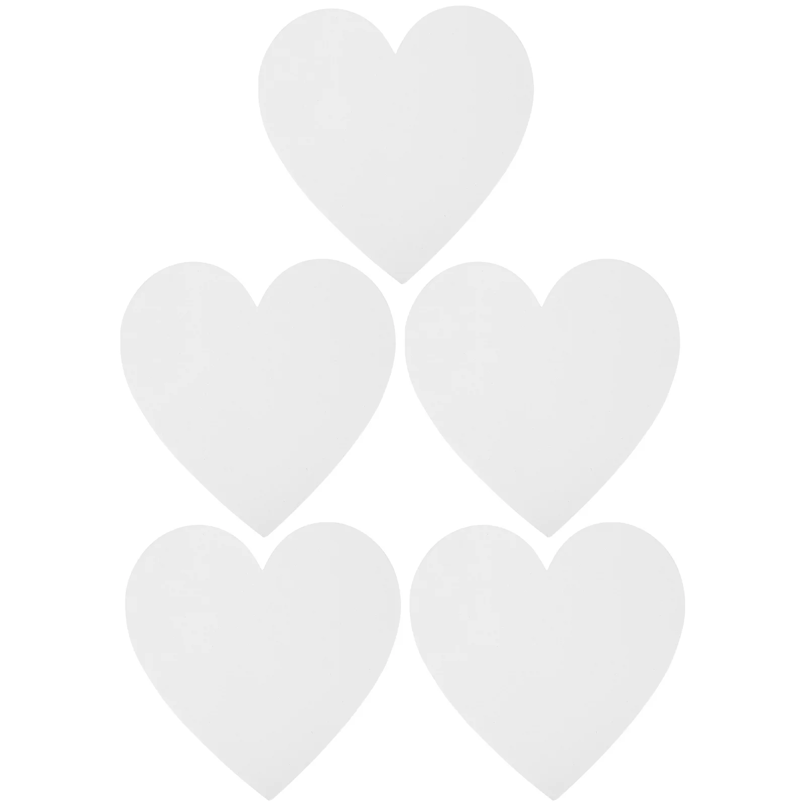 

5Pcs Thick Heart Shape Oil Painting Board Cotton Canvas Artist Paper Board Suitable for DIY Classroom Hobby Students Art
