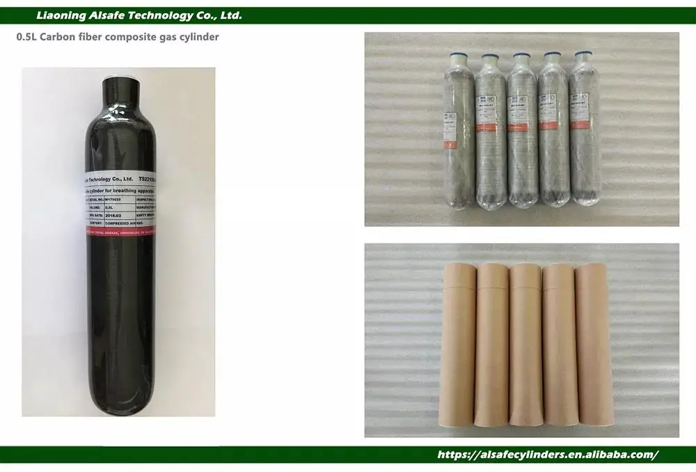 Imagem -05 - Linha do Tanque do Cilindro da Fibra do Carbono M18 1.5 4500psi 300bar 30mpa 036 l 360cc