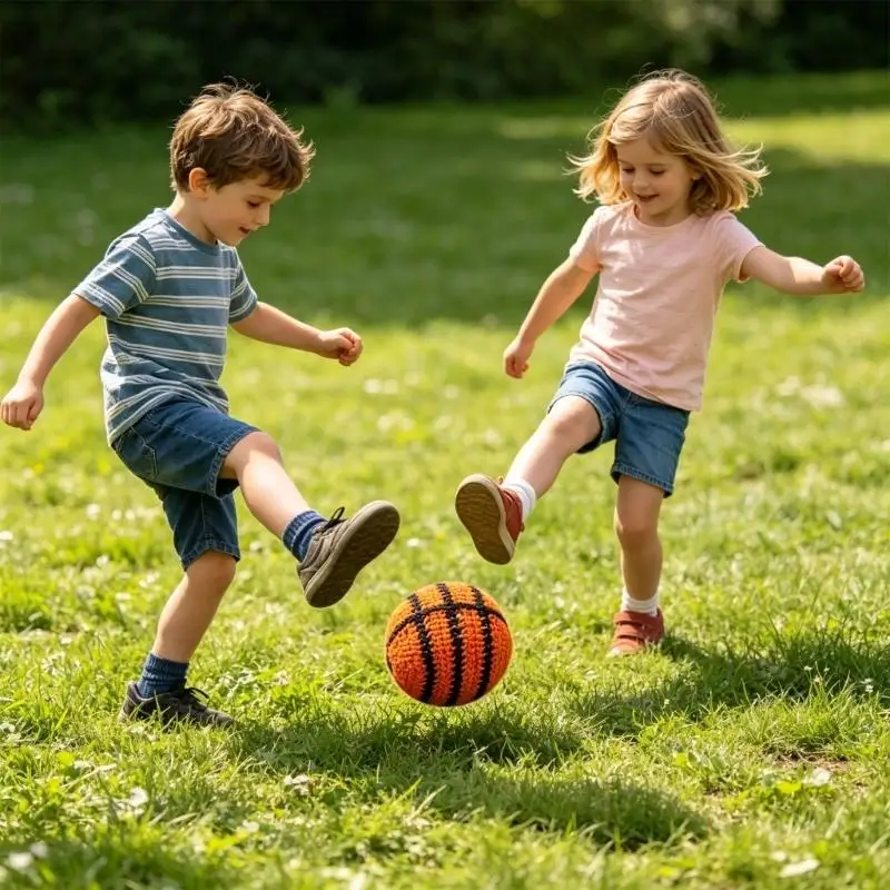   Fun Soccer Ball Plush Sandbag Safe Handworks Decorative Stress Busters for Children Parties And Home Decoration