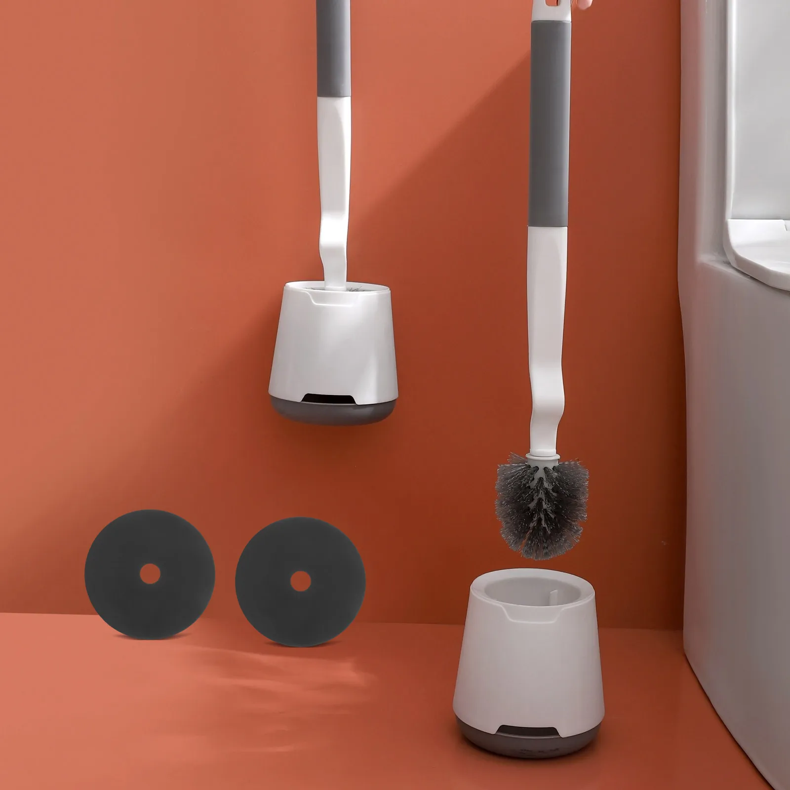 4 قطعة فرشاة المرحاض سبلاش الحرس غطاء استبدال الملحقات غطاء جزء الحمام تنظيف أداة مقاوم للماء رائحة مانع