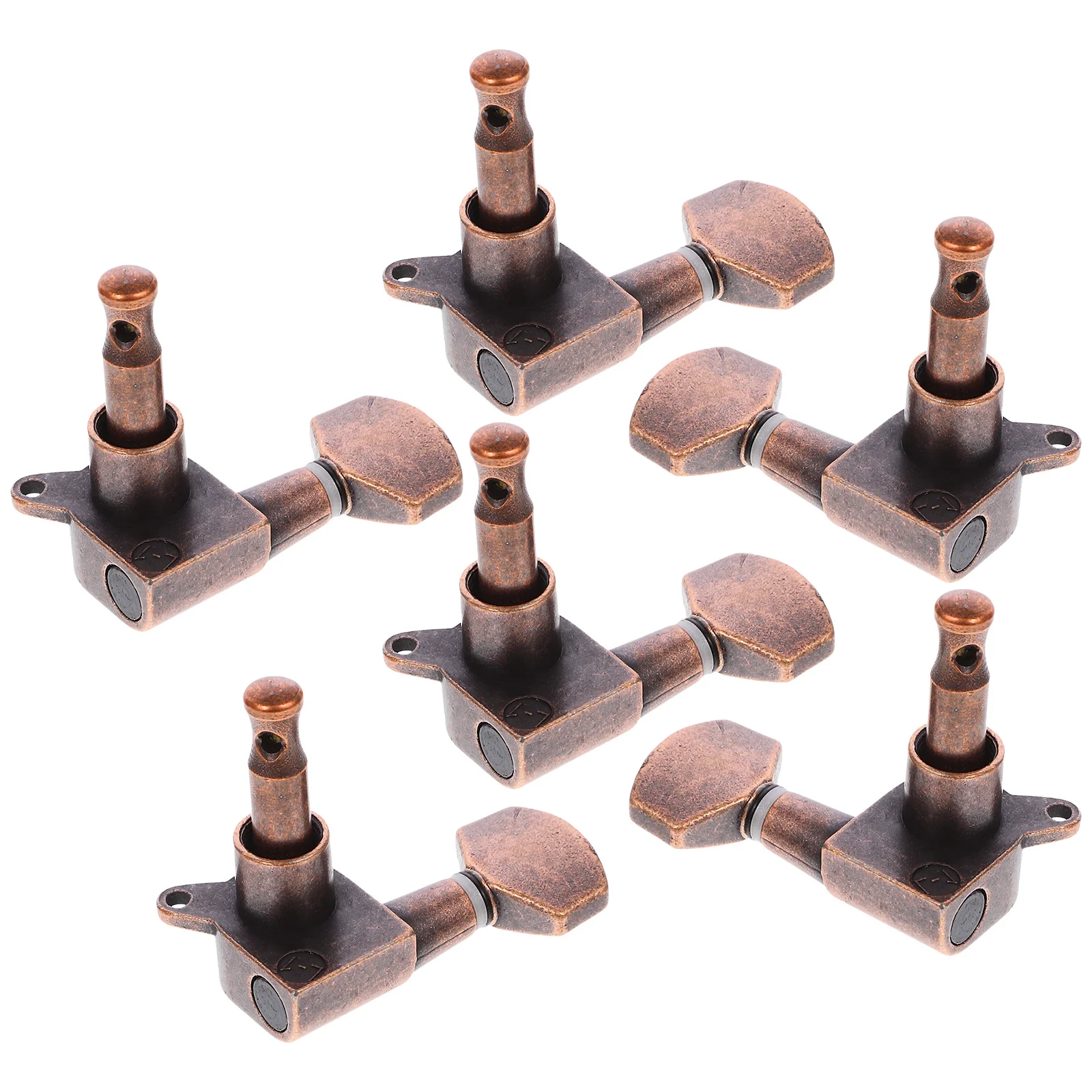 

6r Retro Style Guitar Tuning Pegs Set Small Square Head Sealed Machine Heads Buttons Keys Easy Install for Acoustic Electric