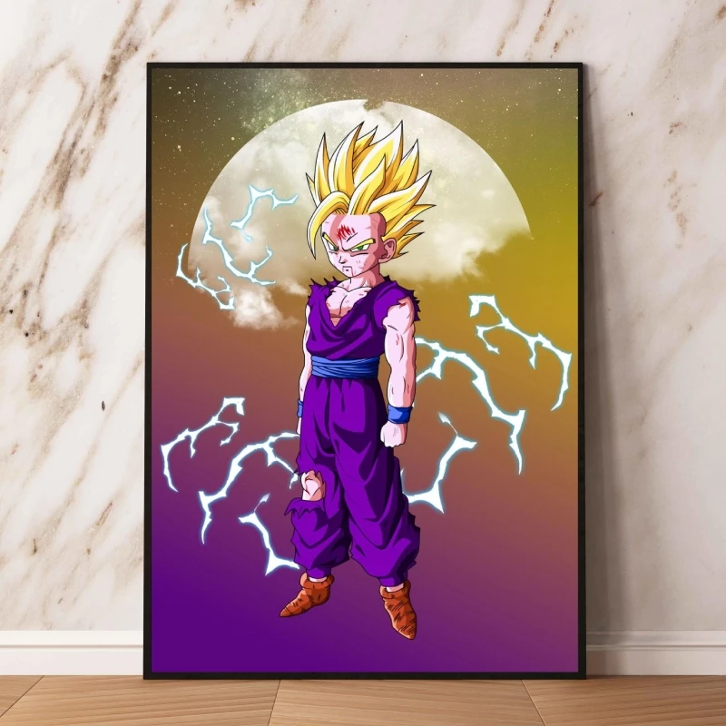 Japanese Anime Dragon Ball Characters Classic Decorative Painting Son Goku Krillin Canvas Artwork Kids Room Decorative Painting