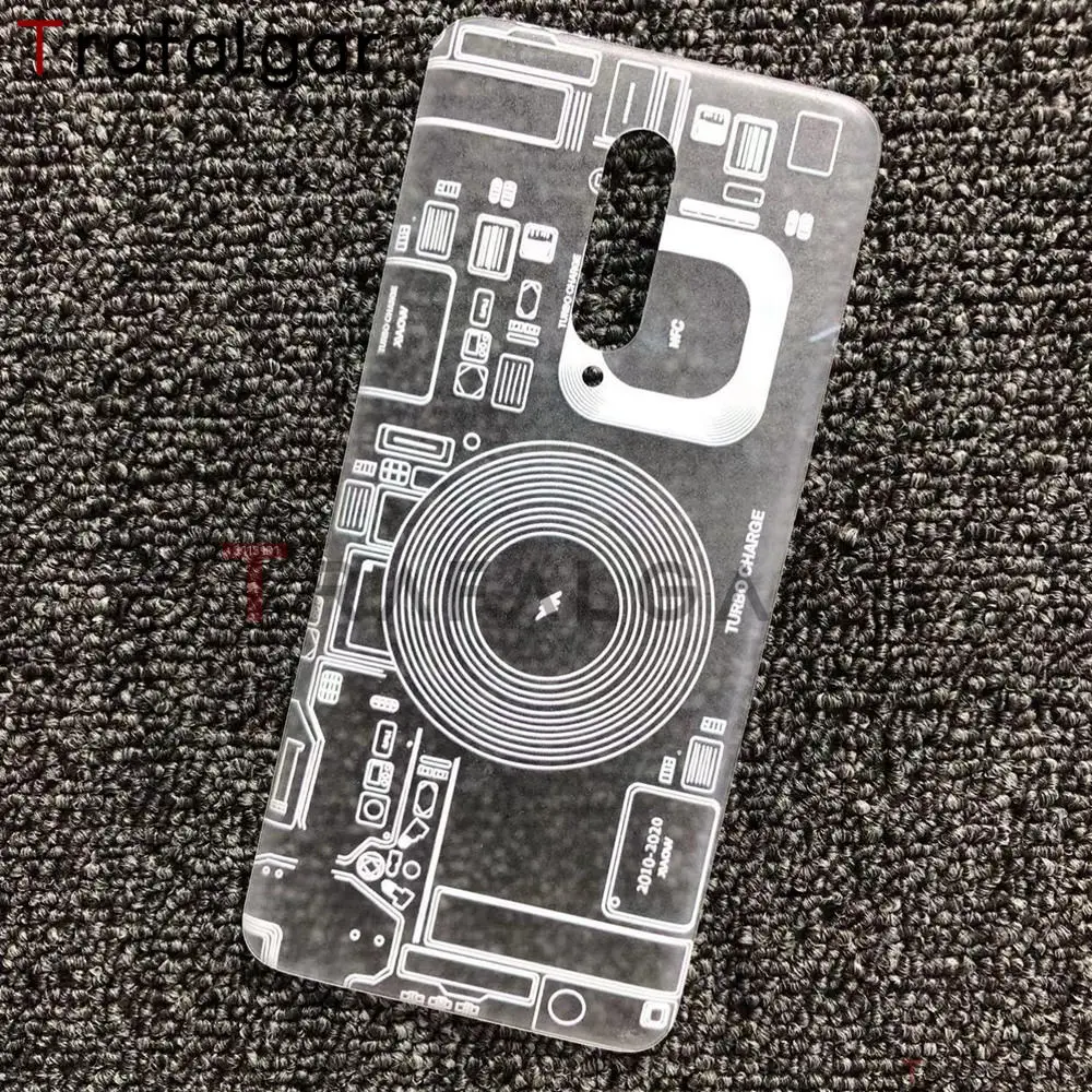 Plastic Battery Back Cover For Oneplus 7 Pro Rear Housing Door Case with Camera Lens Replacement+Adhesive Tape GM1911 GM1913