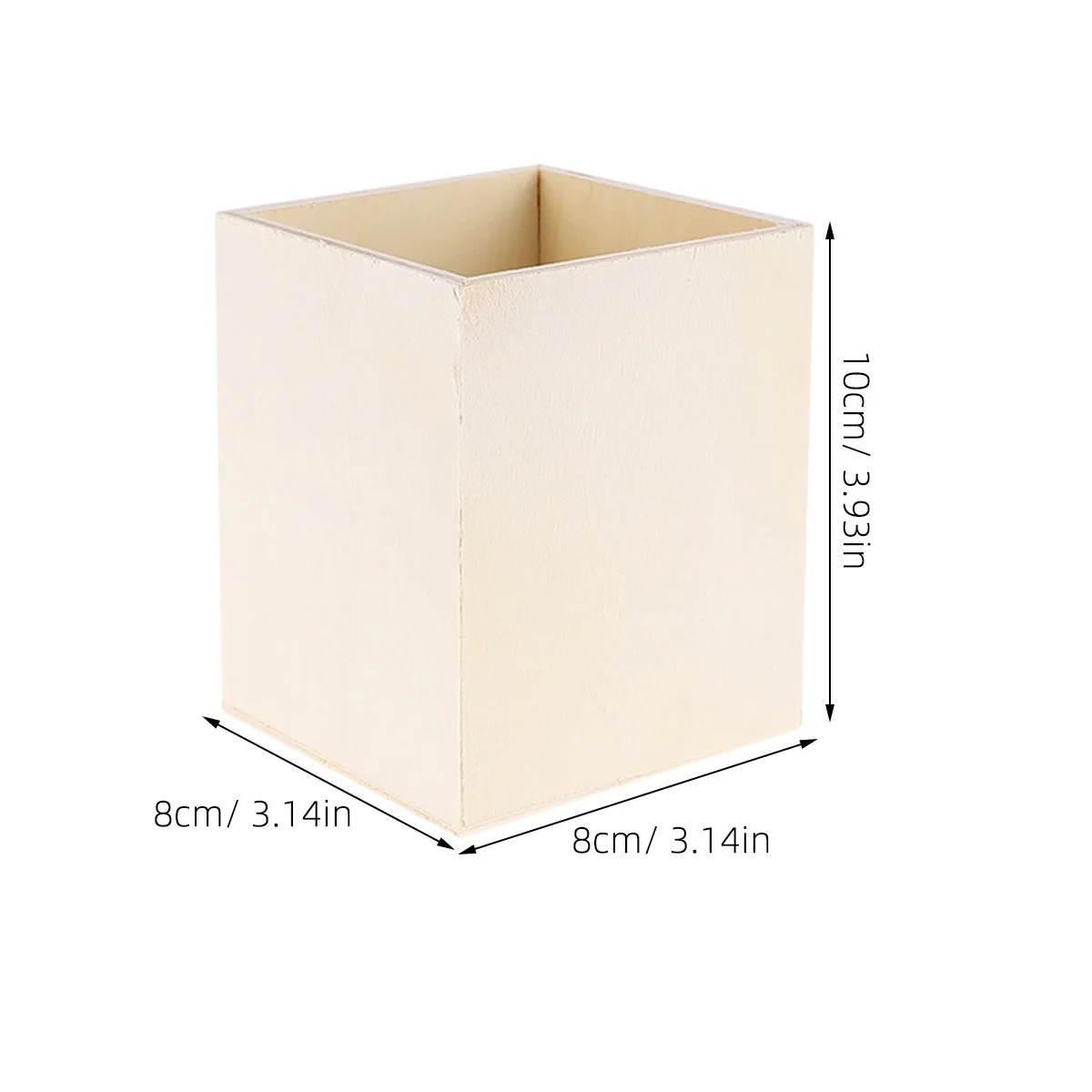 

2 Pcs Pen Holder Storage Desk Stationery Organizer Rotating Aesthetic Office Wooden Accessories
